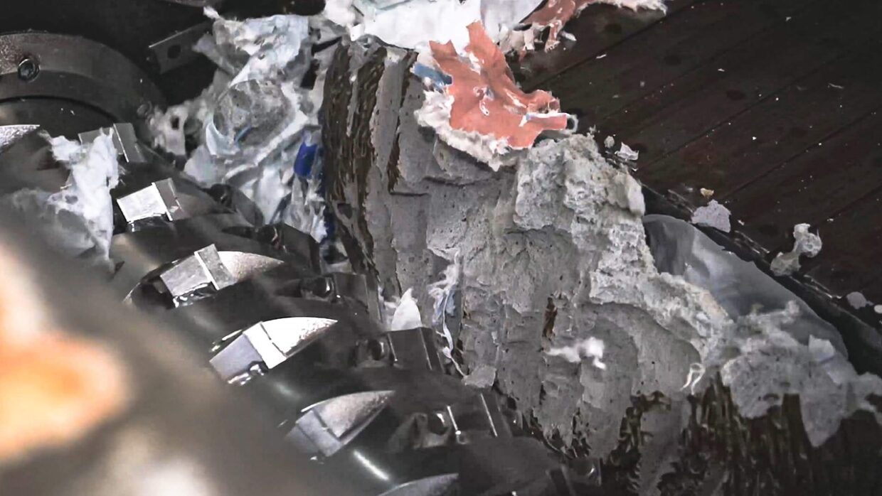 破砕機　処理過程