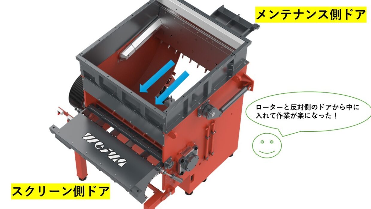 産業廃棄物破砕のためWEIMA社一軸破砕機を導入