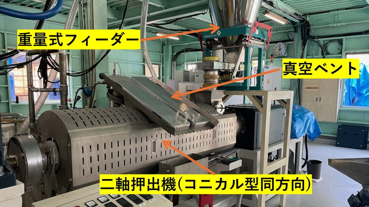 二軸押出機(同方向コニカル型)導入!