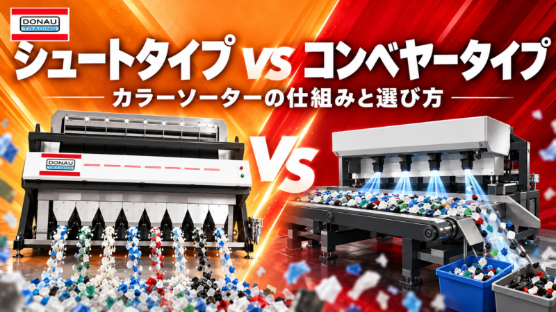 シュートタイプ vs コンベヤータイプ｜カラーソーターの仕組みと選び方